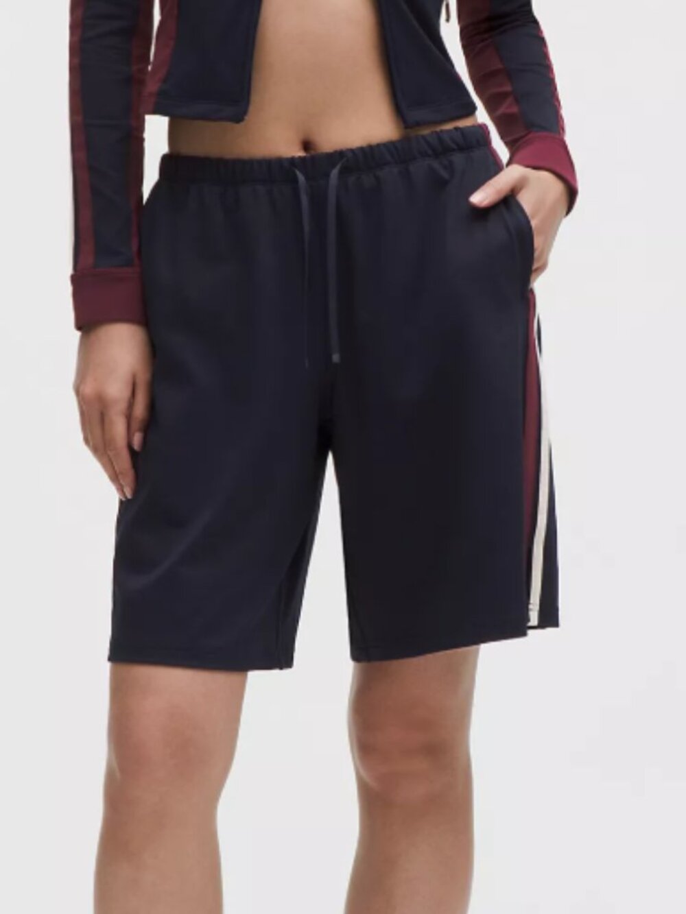 Lululemon Striped Baggy Low-Rise Track Short 9.5"